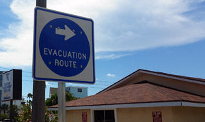 evacuation route sign
