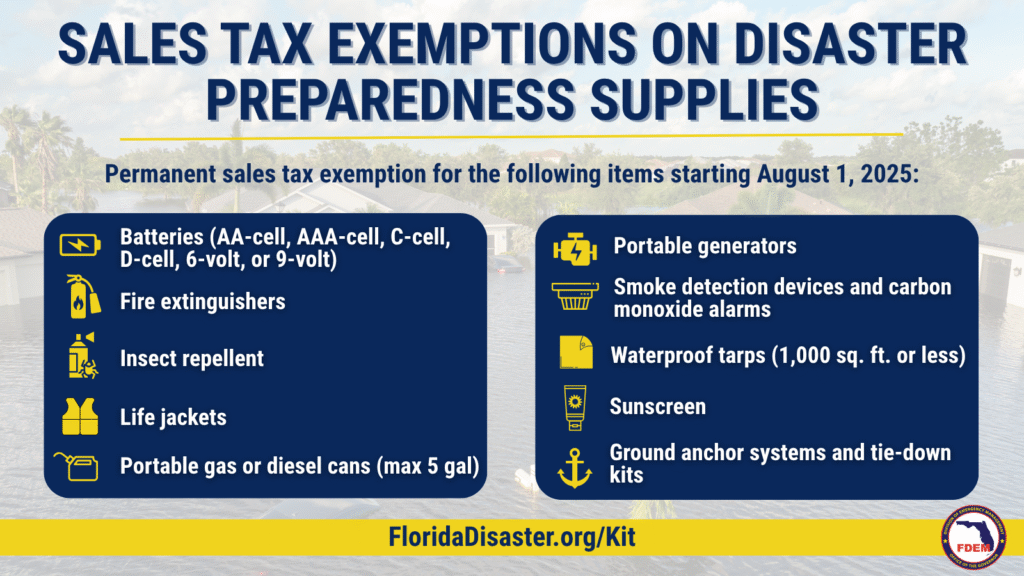 Disaster Tax Exempt Items